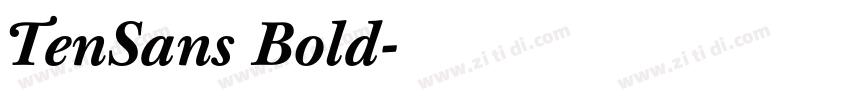 TenSans Bold字体转换